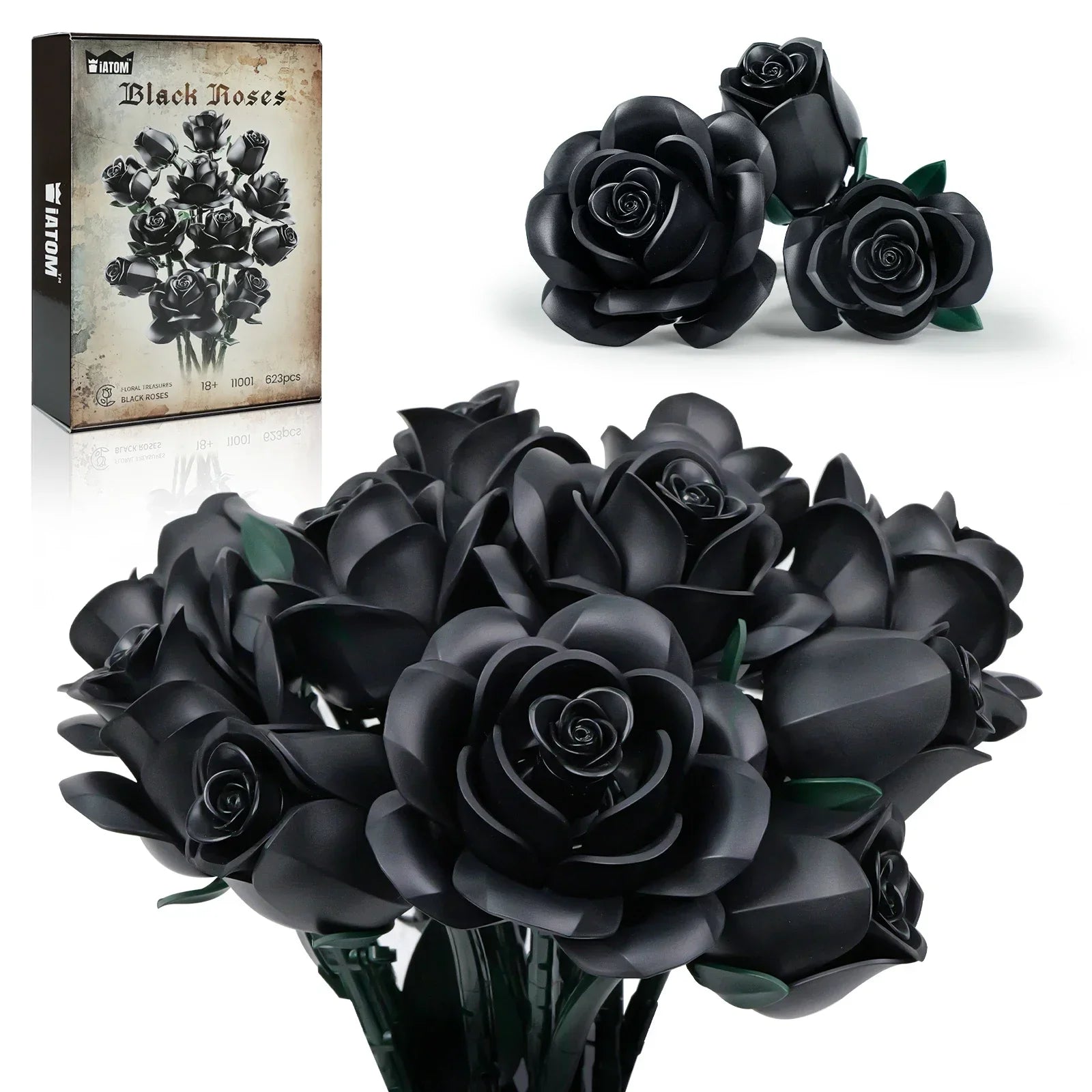 Bouquet of 12 Black Roses