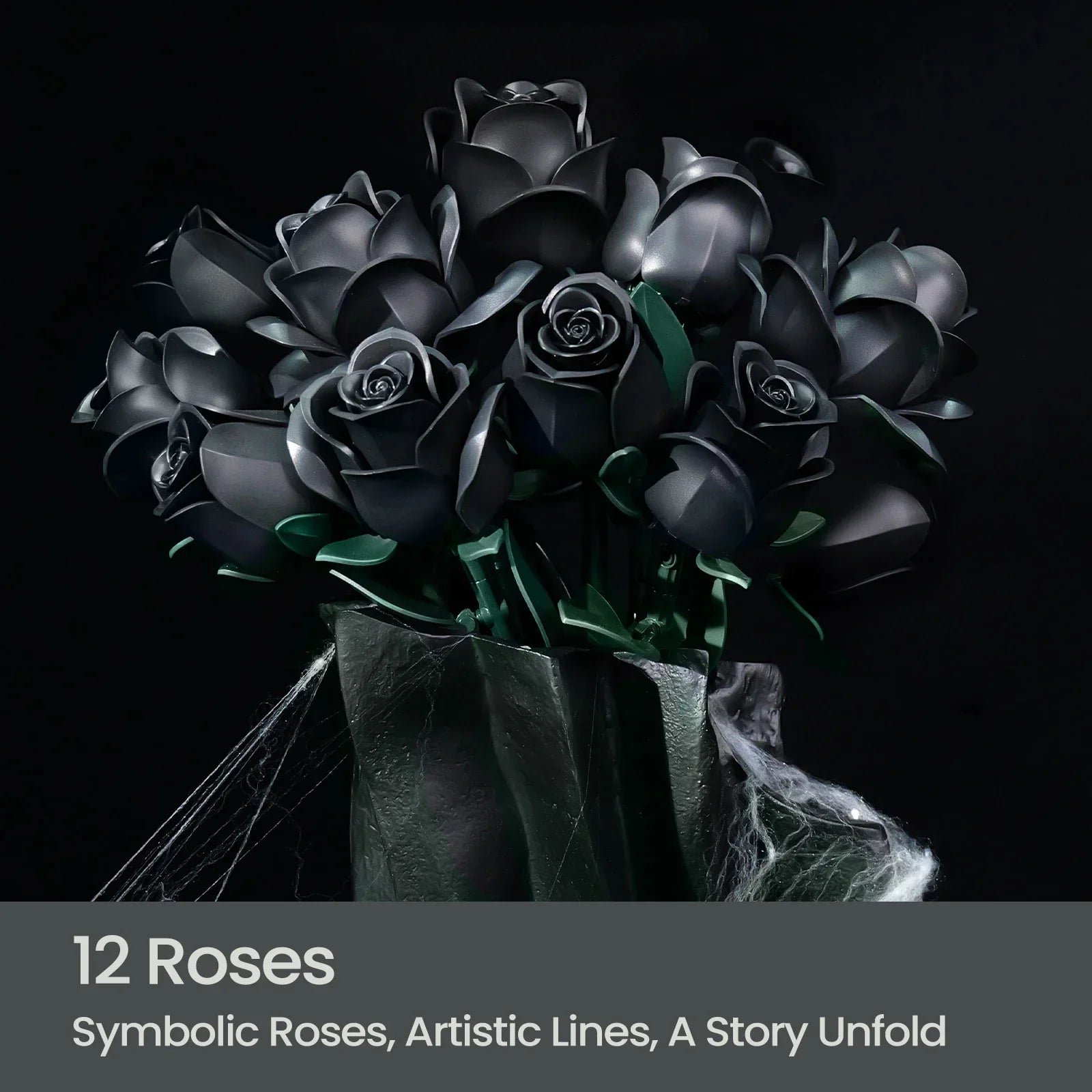 Bouquet of 12 Black Roses