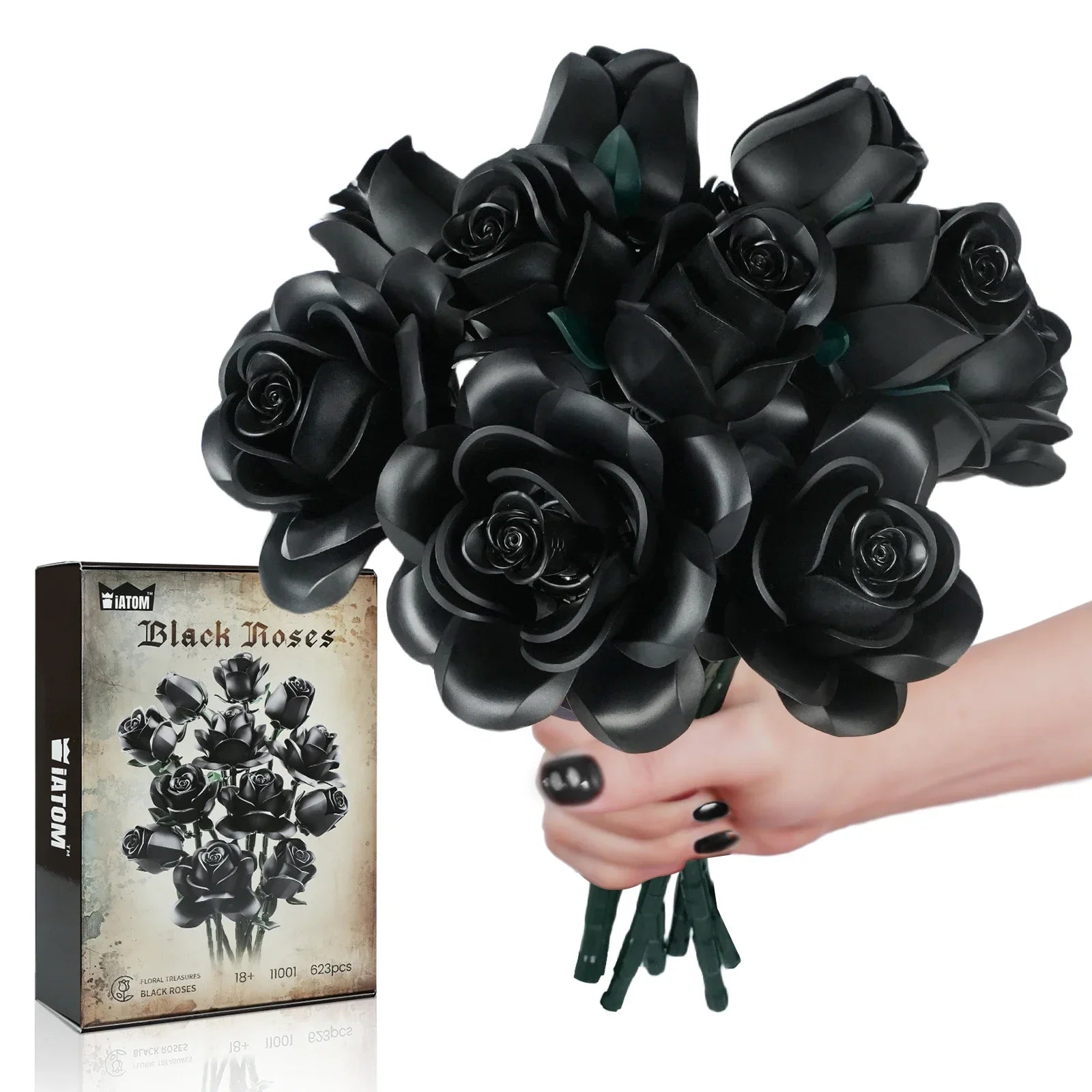 Bouquet of 12 Black Roses