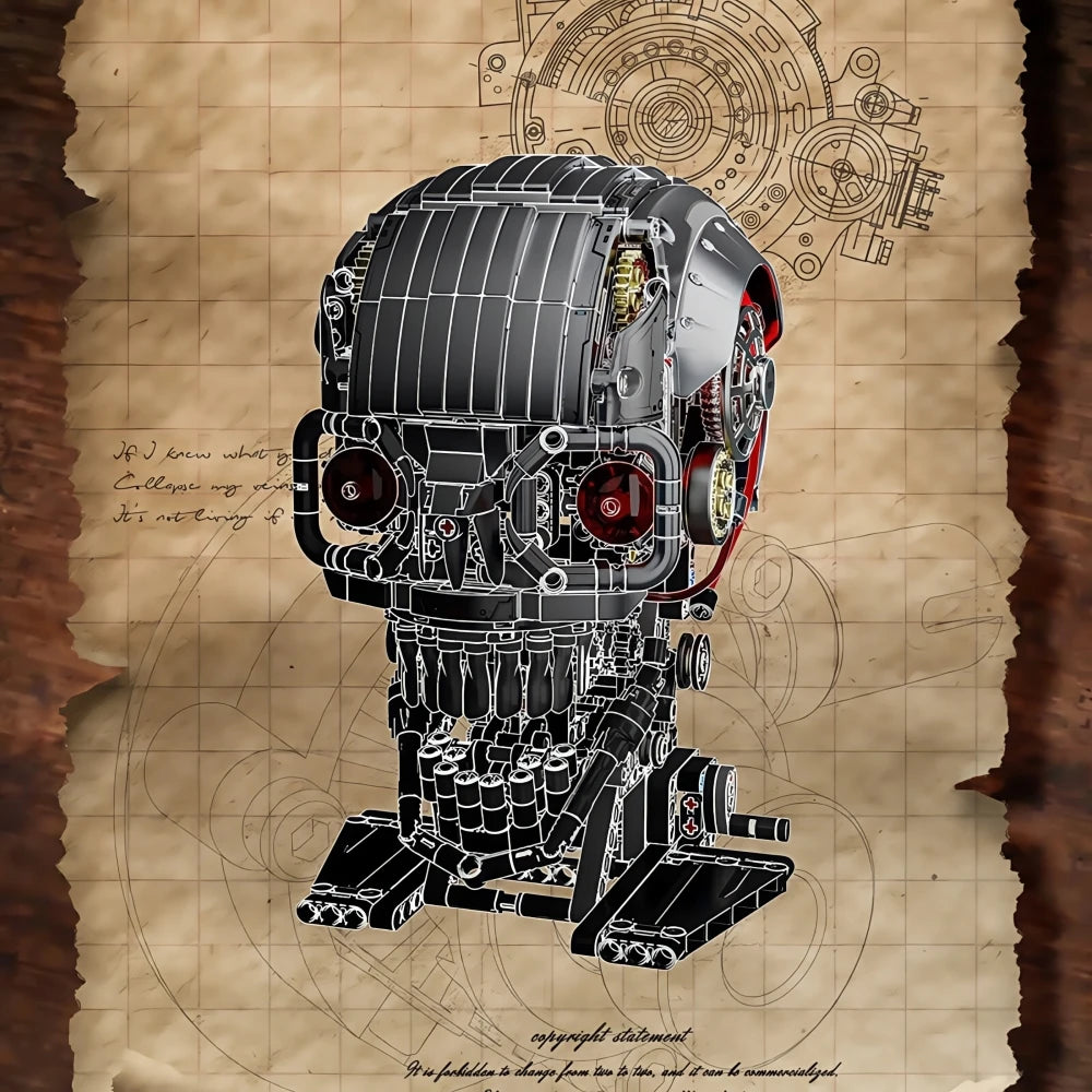 Modelo de Cráneo estilo Terminator