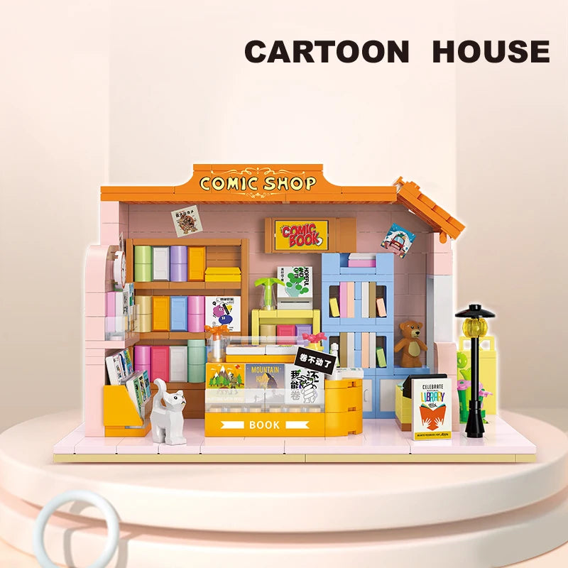 Pastry shop, Comics store and Cafe
