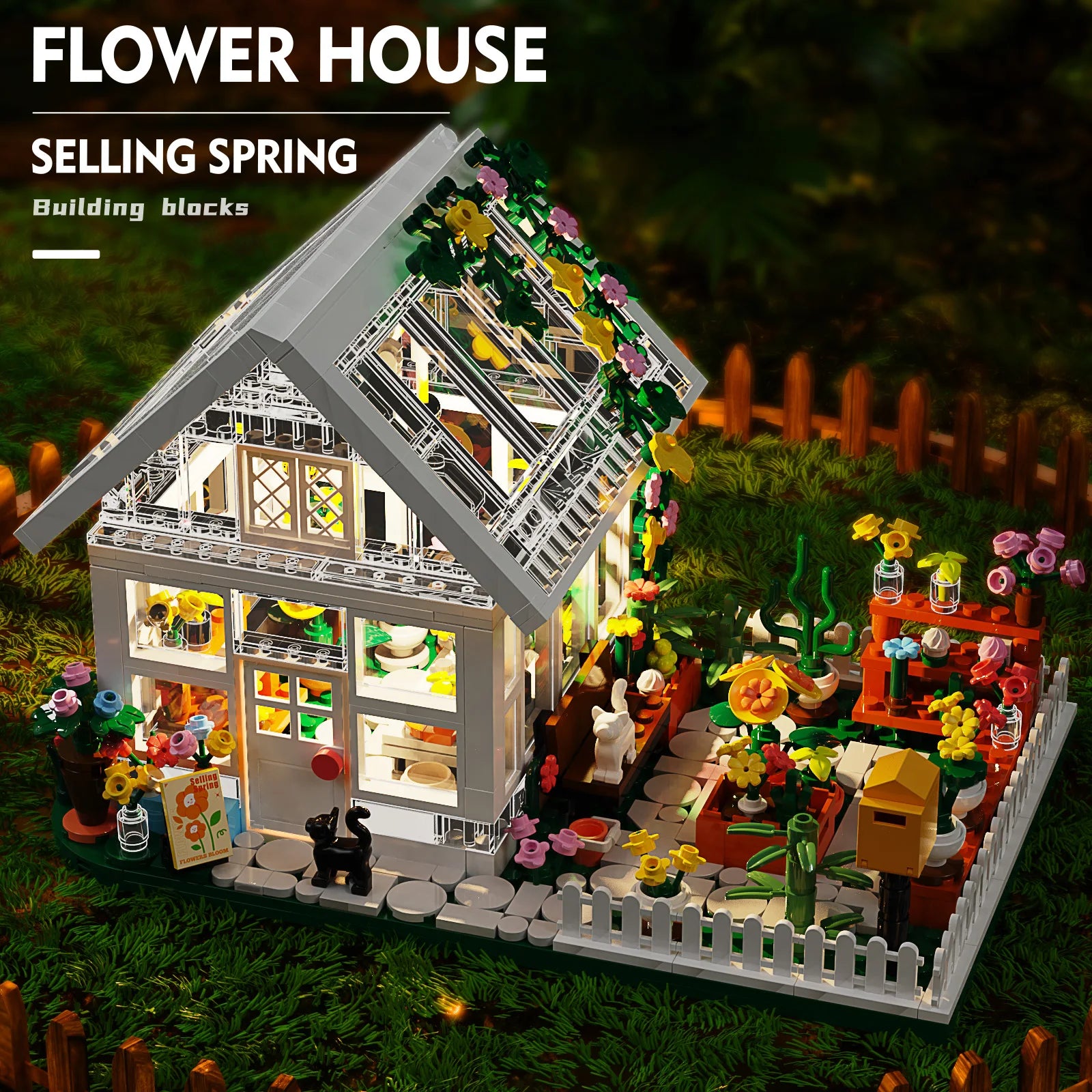Mini Buildable Dollhouse - Floral Style