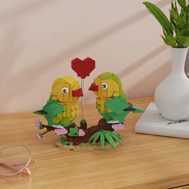 Parakeets in love