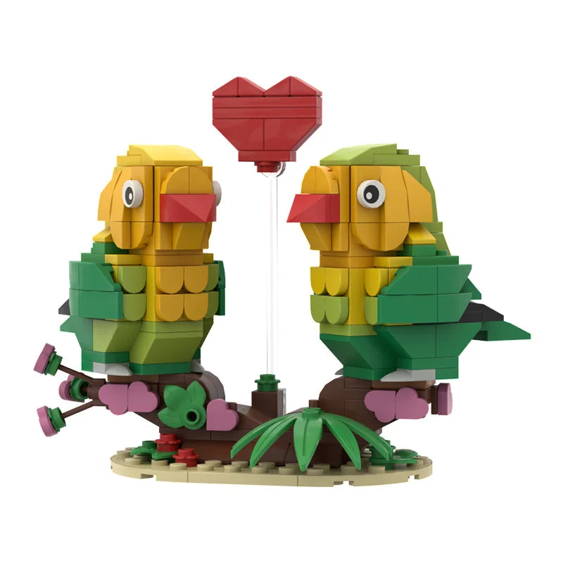 Parakeets in love