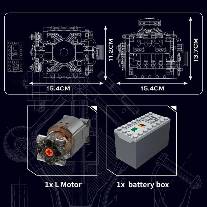 Mould King - Motor V8 LSX454