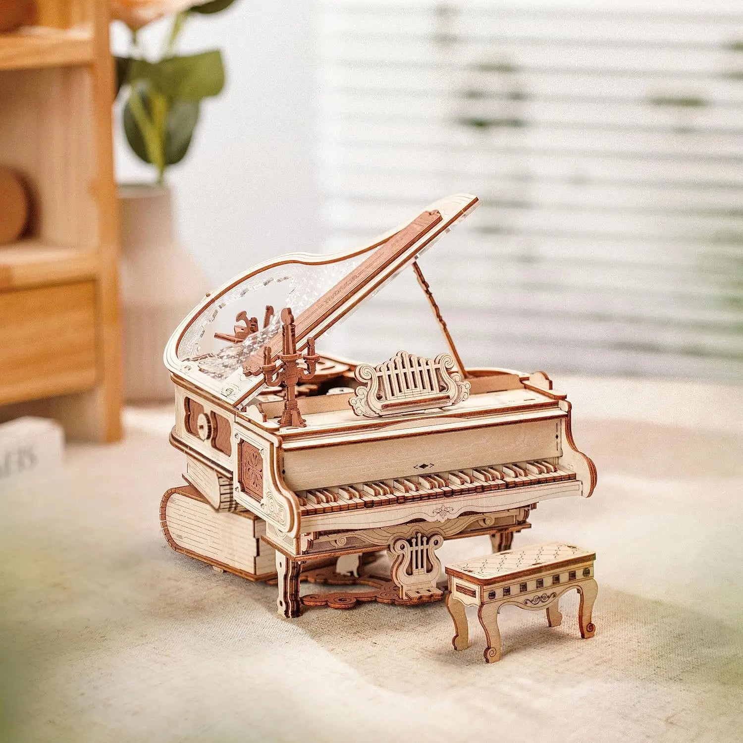 Vintage Mechanical Musical Piano 3D 